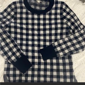 J Crew cashmere sweater. XS. Navy/white check. Super cozy! Great condition.